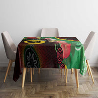 Long God Yumi Stanap Vanuatu Tablecloth Tropical Flowers Aboriginal Pattern LT14 - Polynesian Pride