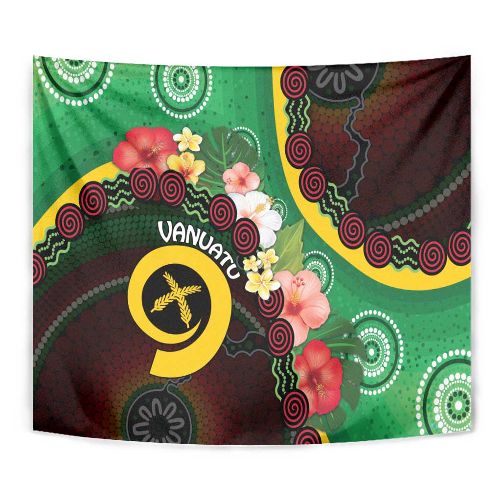 Long God Yumi Stanap Vanuatu Tapestry Tropical Flowers Aboriginal Pattern