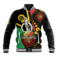 Tamtam Drum Vanuatu Baseball Jacket Boar Tusk Aboriginal Flag Style LT14 Unisex Black - Polynesian Pride