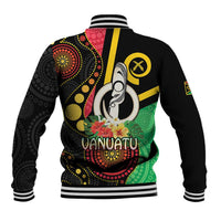 Tamtam Drum Vanuatu Baseball Jacket Boar Tusk Aboriginal Flag Style LT14 - Polynesian Pride