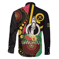 Tamtam Drum Vanuatu Family Matching Tank Maxi Dress and Hawaiian Shirt Boar Tusk Aboriginal Flag Style