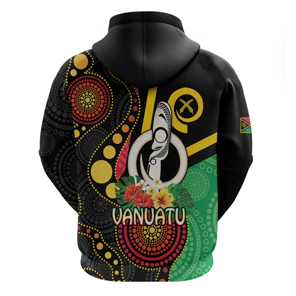 Tamtam Drum Vanuatu Hoodie Boar Tusk Aboriginal Flag Style