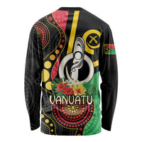 Tamtam Drum Vanuatu Long Sleeve Shirt Boar Tusk Aboriginal Flag Style LT14 - Polynesian Pride