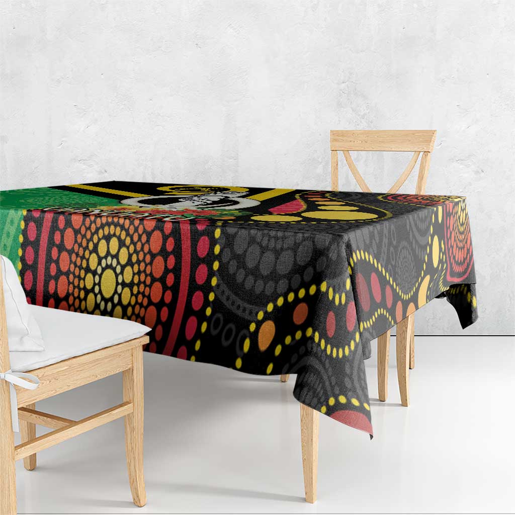 Tamtam Drum Vanuatu Tablecloth Boar Tusk Aboriginal Flag Style LT14 - Polynesian Pride