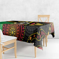 Tamtam Drum Vanuatu Tablecloth Boar Tusk Aboriginal Flag Style LT14 - Polynesian Pride