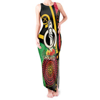 Tamtam Drum Vanuatu Tank Maxi Dress Boar Tusk Aboriginal Flag Style