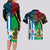 Vanuatu And West Papua Couples Matching Long Sleeve Bodycon Dress and Hawaiian Shirt Coat Of Arms Mix Flag Style LT14 - Polynesian Pride