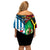 Vanuatu And West Papua Off Shoulder Short Dress Coat Of Arms Mix Flag Style LT14 - Polynesian Pride