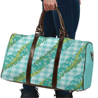 Hawaii Jade Vine Lei Travel Bag Aloha Palaka Motif - Turquoise - Polynesian Pride