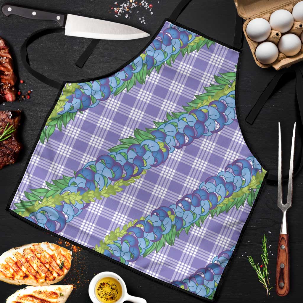 Hawaii Jade Vine Lei Apron Aloha Palaka Motif - Purple LT14 Purple - Polynesian Pride