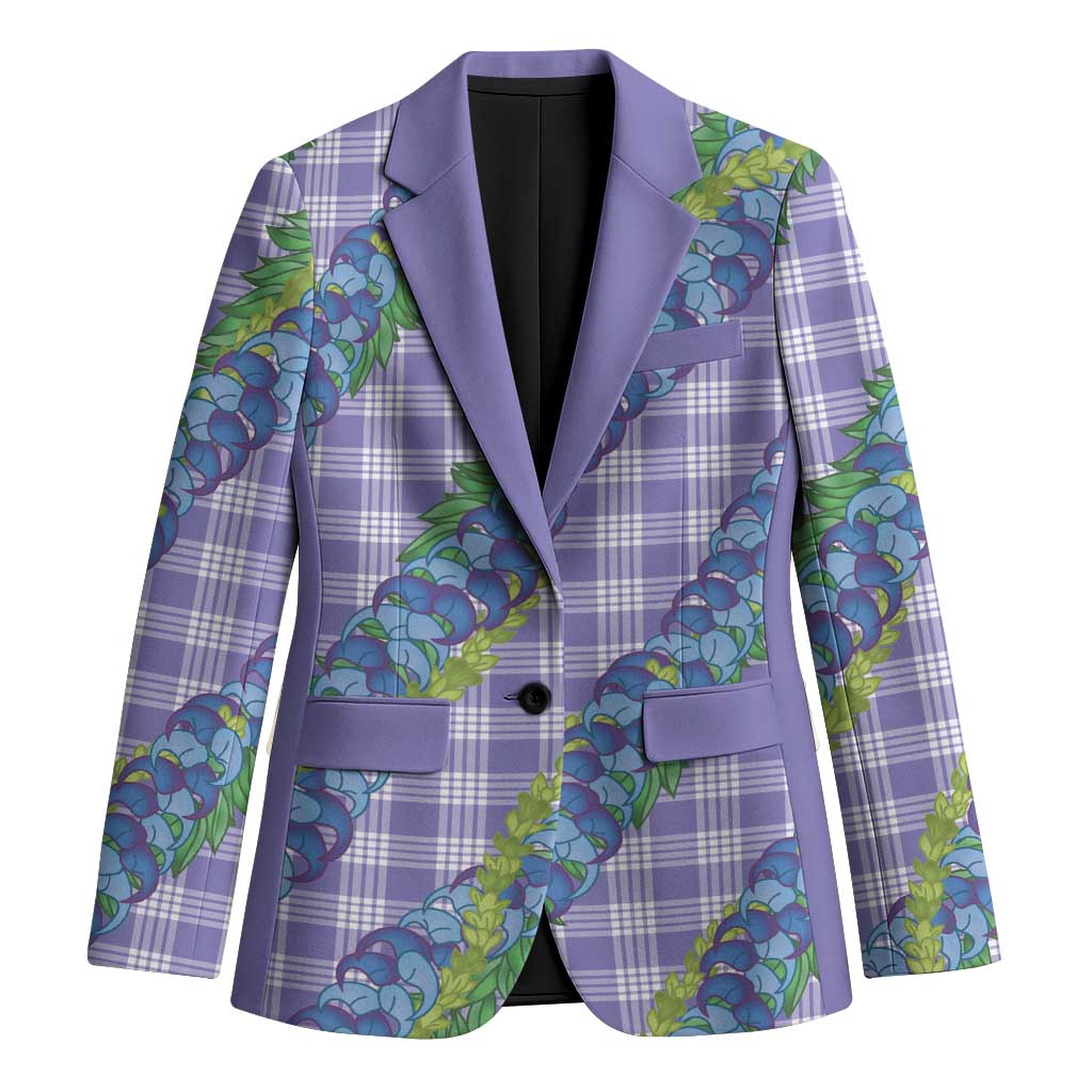 Hawaii Jade Vine Lei Blazer Aloha Palaka Motif - Purple - Polynesian Pride