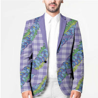 Hawaii Jade Vine Lei Blazer Aloha Palaka Motif - Purple - Polynesian Pride