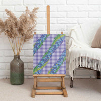 Hawaii Jade Vine Lei Canvas Wall Art Aloha Palaka Motif - Purple - Polynesian Pride
