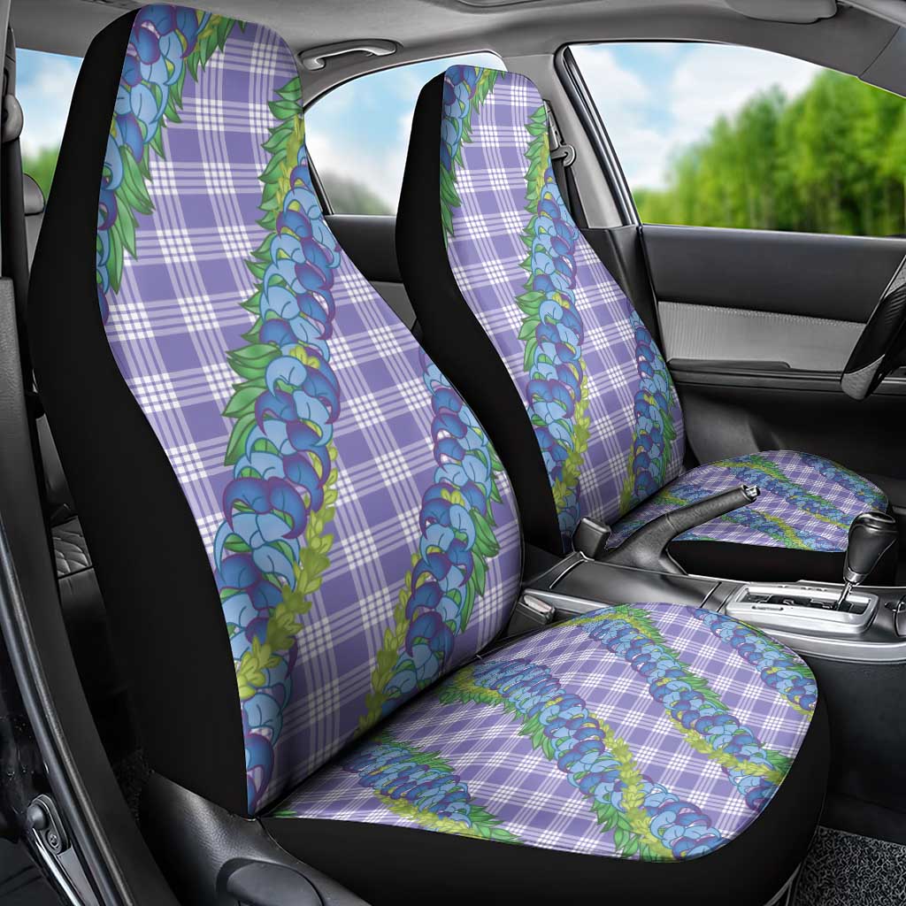 Hawaii Jade Vine Lei Car Seat Cover Aloha Palaka Motif - Purple - Polynesian Pride