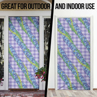 Hawaii Jade Vine Lei Door Cover Aloha Palaka Motif - Purple - Polynesian Pride