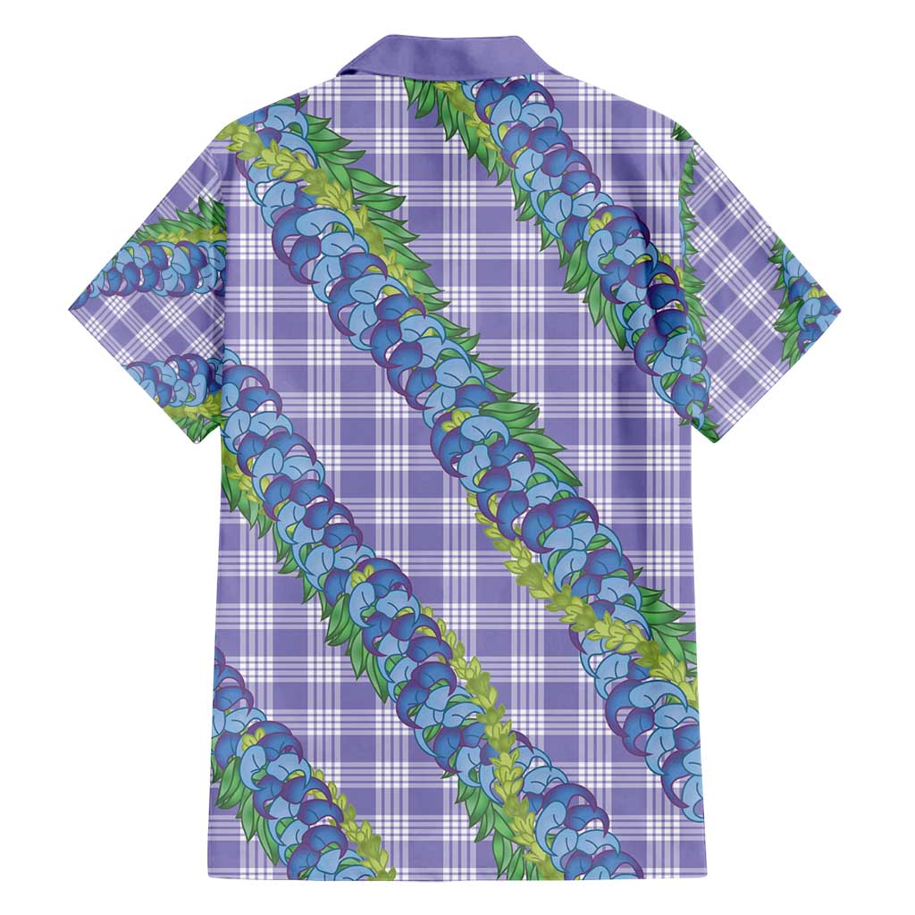 Hawaii Jade Vine Lei Family Matching Summer Maxi Dress and Hawaiian Shirt Aloha Palaka Motif - Purple - Polynesian Pride