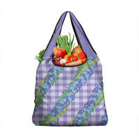 Hawaii Jade Vine Lei Grocery Bag Aloha Palaka Motif - Purple LT14 1-pack One Size Purple - Polynesian Pride