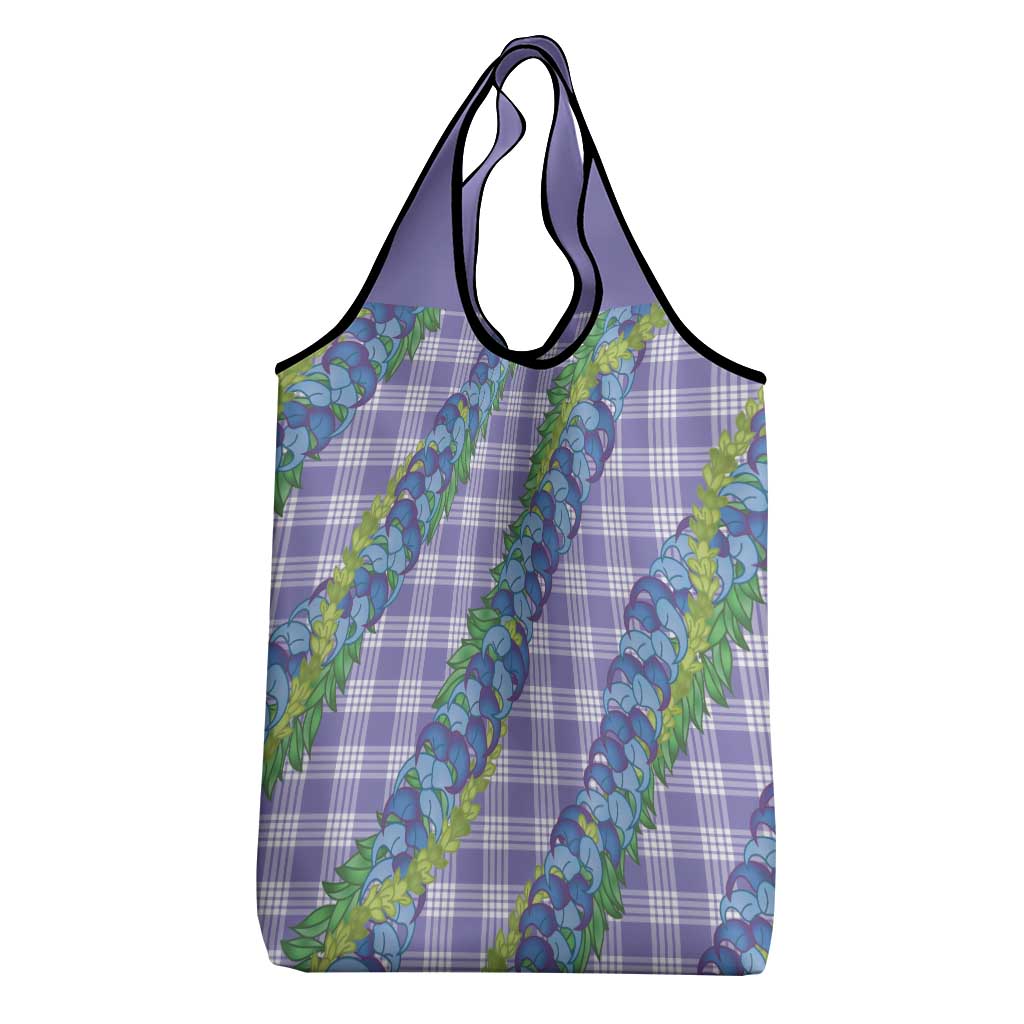 Hawaii Jade Vine Lei Grocery Bag Aloha Palaka Motif - Purple LT14 - Polynesian Pride