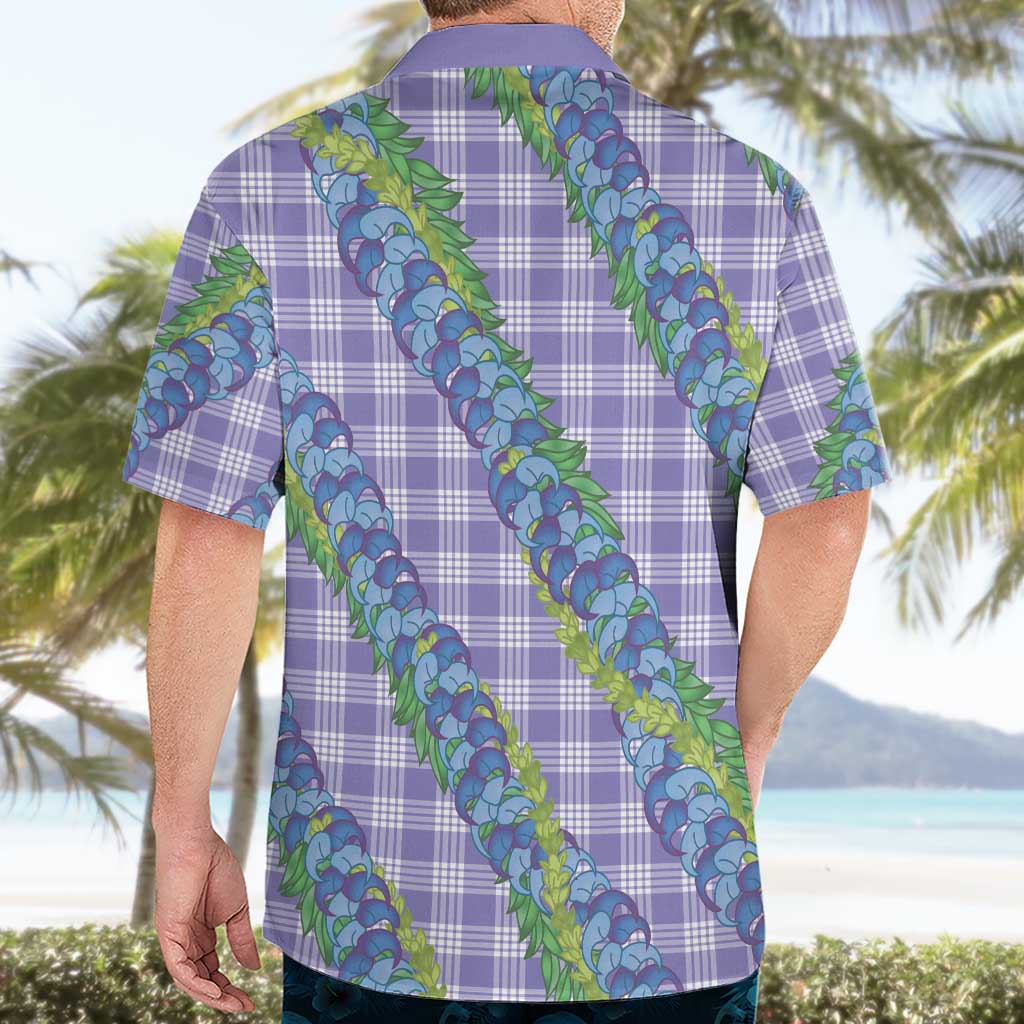 Hawaii Jade Vine Lei Hawaiian Shirt Aloha Palaka Motif - Purple - Polynesian Pride