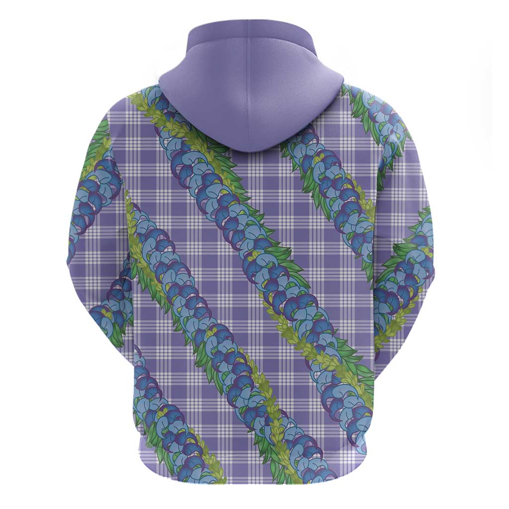 Hawaii Jade Vine Lei Hoodie Aloha Palaka Motif - Purple - Polynesian Pride