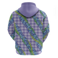 Hawaii Jade Vine Lei Hoodie Aloha Palaka Motif - Purple - Polynesian Pride