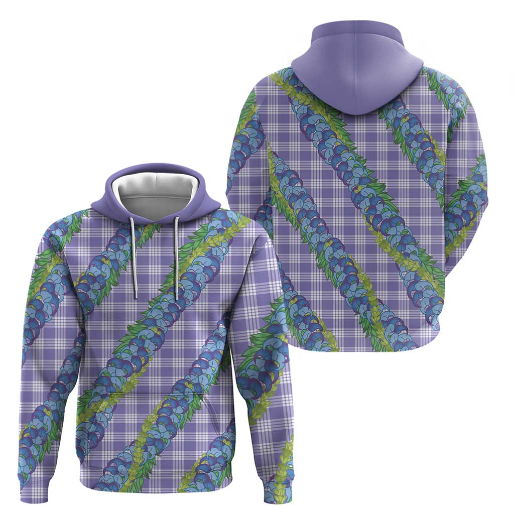 Hawaii Jade Vine Lei Hoodie Aloha Palaka Motif - Purple - Polynesian Pride