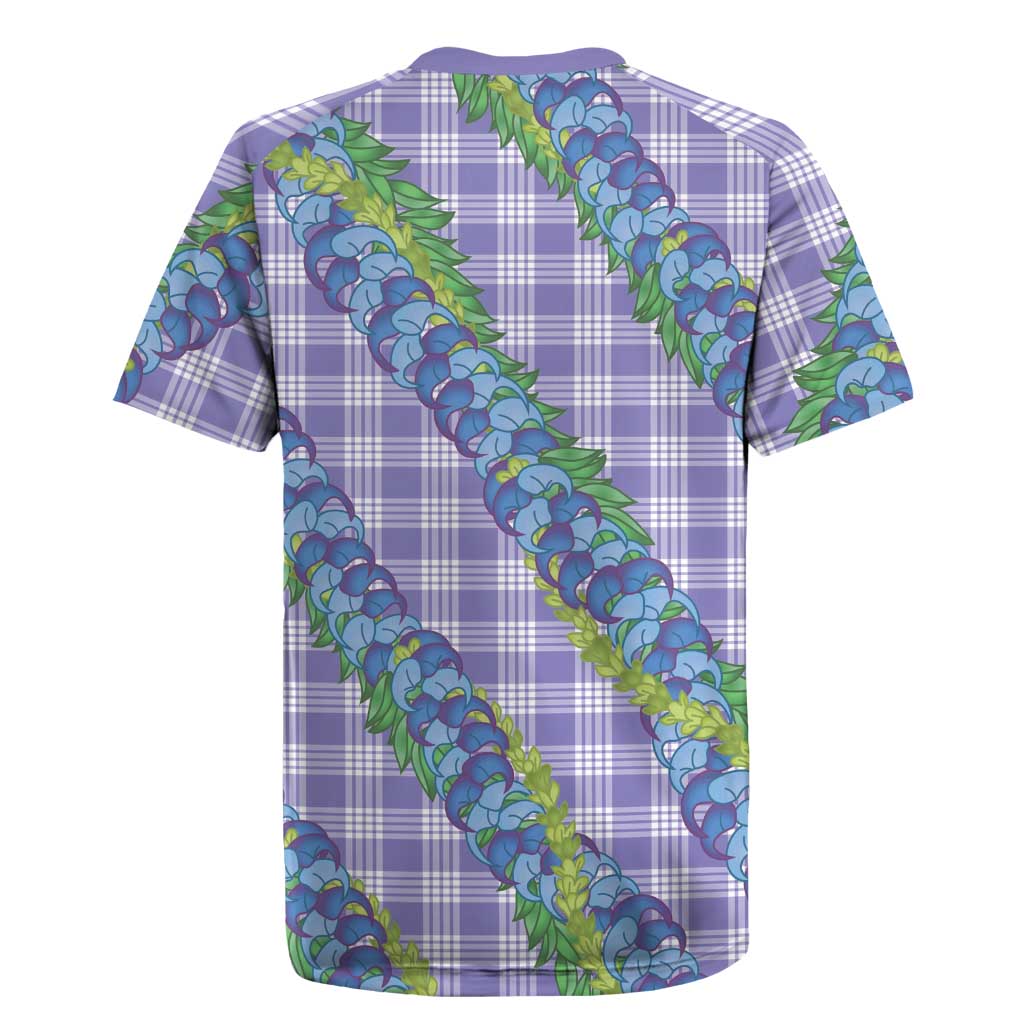 Hawaii Jade Vine Lei Rugby Jersey Aloha Palaka Motif - Purple LT14 - Polynesian Pride