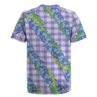 Hawaii Jade Vine Lei Rugby Jersey Aloha Palaka Motif - Purple LT14 - Polynesian Pride