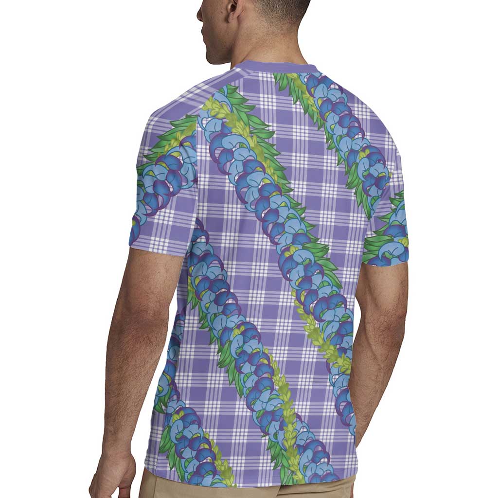 Hawaii Jade Vine Lei Rugby Jersey Aloha Palaka Motif - Purple LT14 - Polynesian Pride