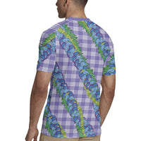 Hawaii Jade Vine Lei Rugby Jersey Aloha Palaka Motif - Purple LT14 - Polynesian Pride