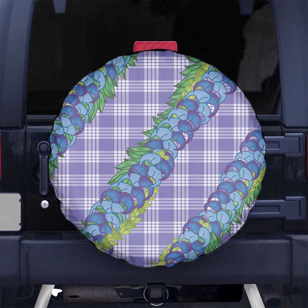 Hawaii Jade Vine Lei Spare Tire Cover Aloha Palaka Motif - Purple - Polynesian Pride