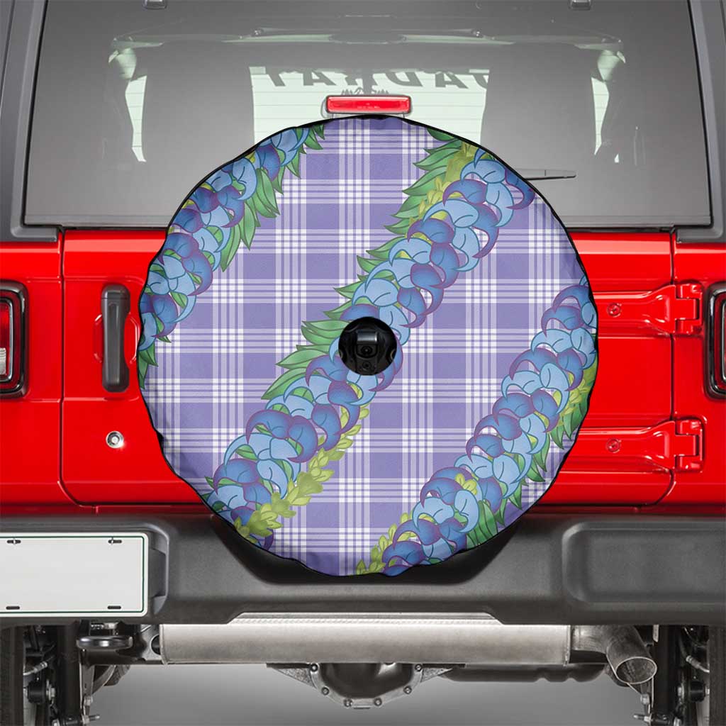 Hawaii Jade Vine Lei Spare Tire Cover Aloha Palaka Motif - Purple - Polynesian Pride