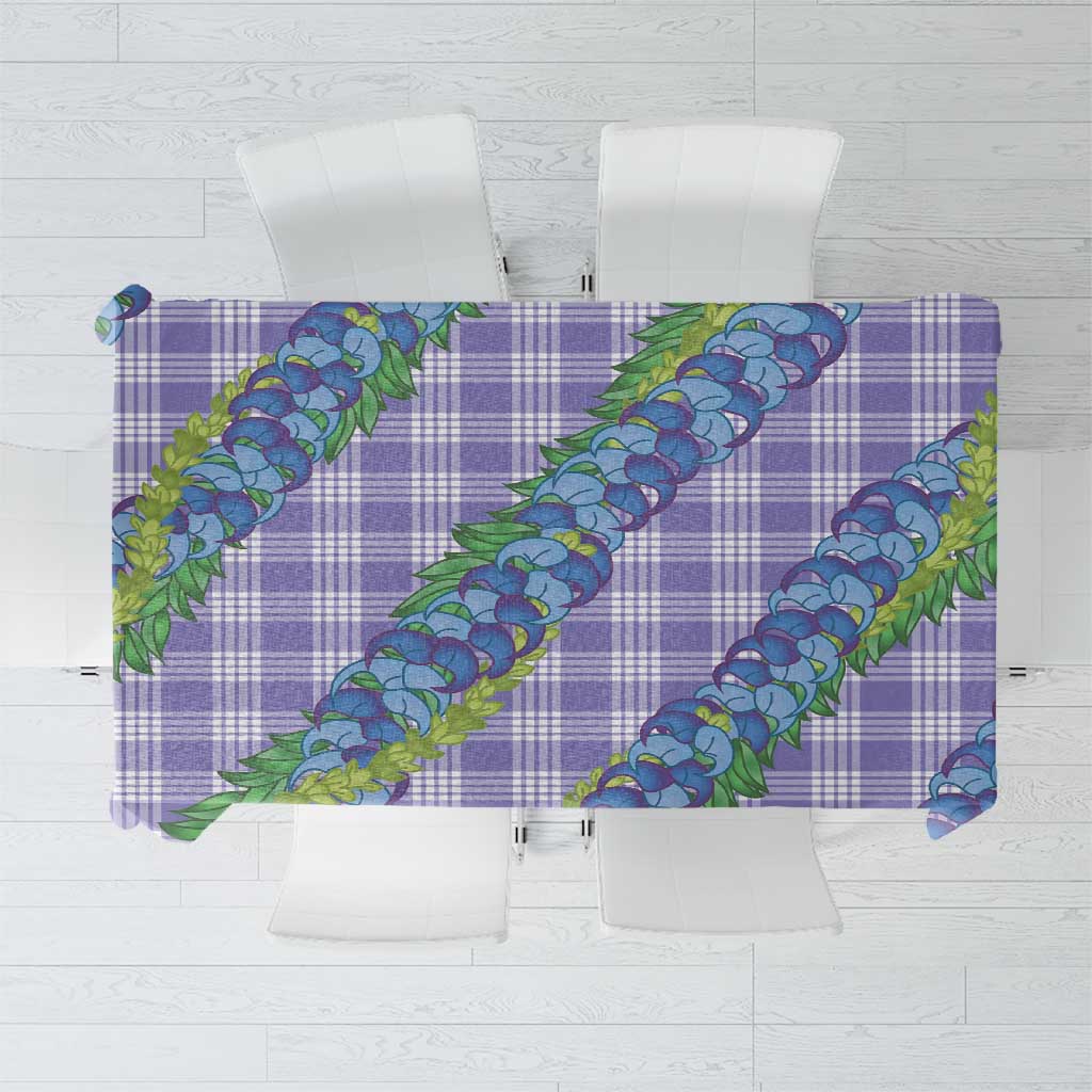 Hawaii Jade Vine Lei Tablecloth Aloha Palaka Motif - Purple - Polynesian Pride