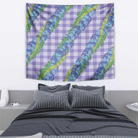 Hawaii Jade Vine Lei Tapestry Aloha Palaka Motif - Purple - Polynesian Pride