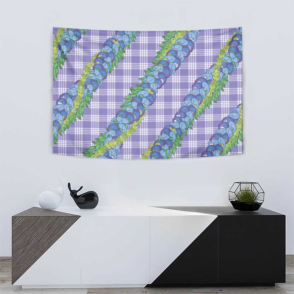 Hawaii Jade Vine Lei Tapestry Aloha Palaka Motif - Purple - Polynesian Pride