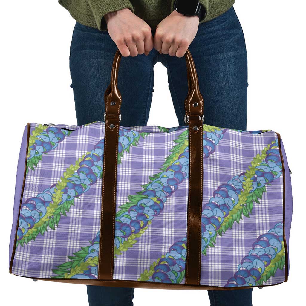 Hawaii Jade Vine Lei Travel Bag Aloha Palaka Motif - Purple - Polynesian Pride