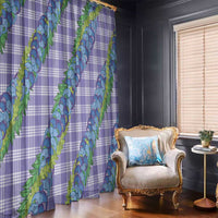 Hawaii Jade Vine Lei Window Curtain Aloha Palaka Motif - Purple LT14 - Polynesian Pride