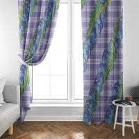 Hawaii Jade Vine Lei Window Curtain Aloha Palaka Motif - Purple LT14 - Polynesian Pride
