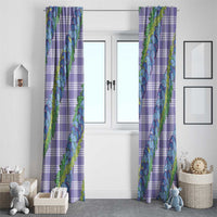 Hawaii Jade Vine Lei Window Curtain Aloha Palaka Motif - Purple LT14 - Polynesian Pride