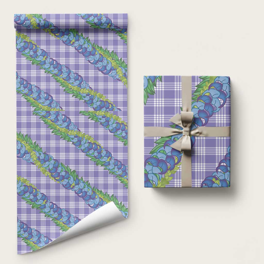 Hawaii Jade Vine Lei Wrapping Paper Aloha Palaka Motif - Purple LT14 58" × 23" Purple - Polynesian Pride