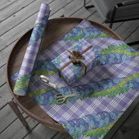 Hawaii Jade Vine Lei Wrapping Paper Aloha Palaka Motif - Purple LT14 - Polynesian Pride