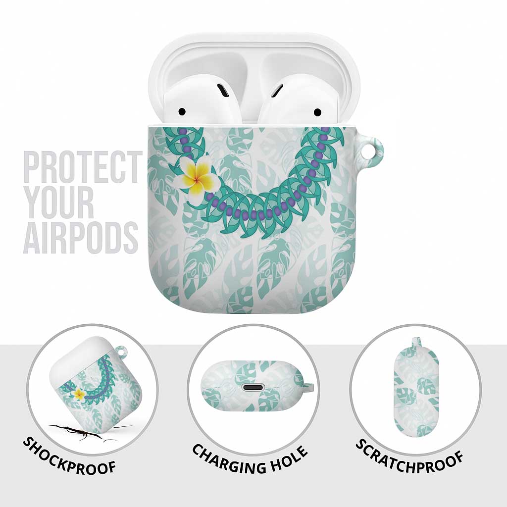 Jade Vine Lei Hawaii AirPods Case Aloha Seamless Tropical Leaves - Polynesian Pride