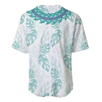 Jade Vine Lei Hawaii Baseball Jersey Aloha Seamless Tropical Leaves - Polynesian Pride