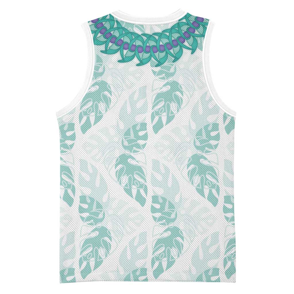 Jade Vine Lei Hawaii Basketball Jersey Aloha Seamless Tropical Leaves LT14 - Polynesian Pride