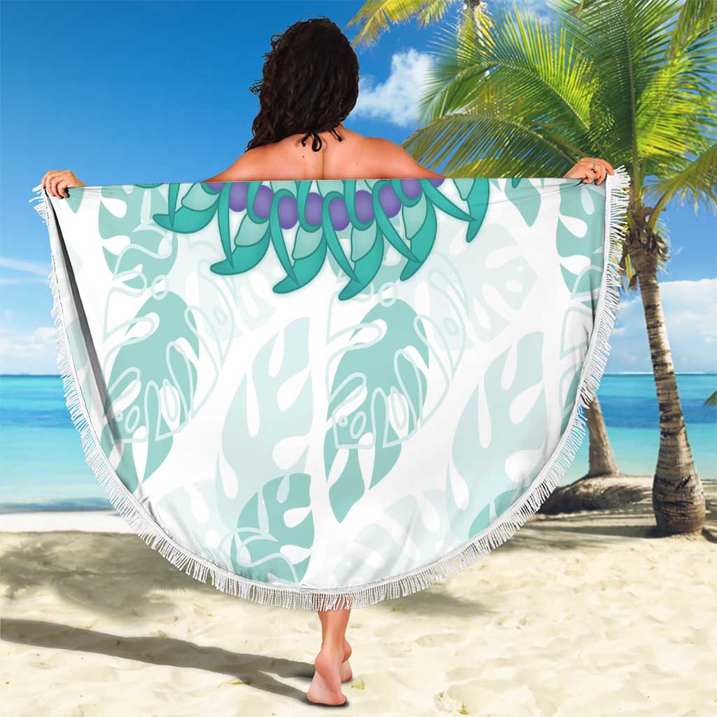 Jade Vine Lei Hawaii Beach Blanket Aloha Seamless Tropical Leaves LT14 - Polynesian Pride