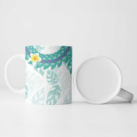 Jade Vine Lei Hawaii Ceramic Mug Aloha Seamless Tropical Leaves - Polynesian Pride