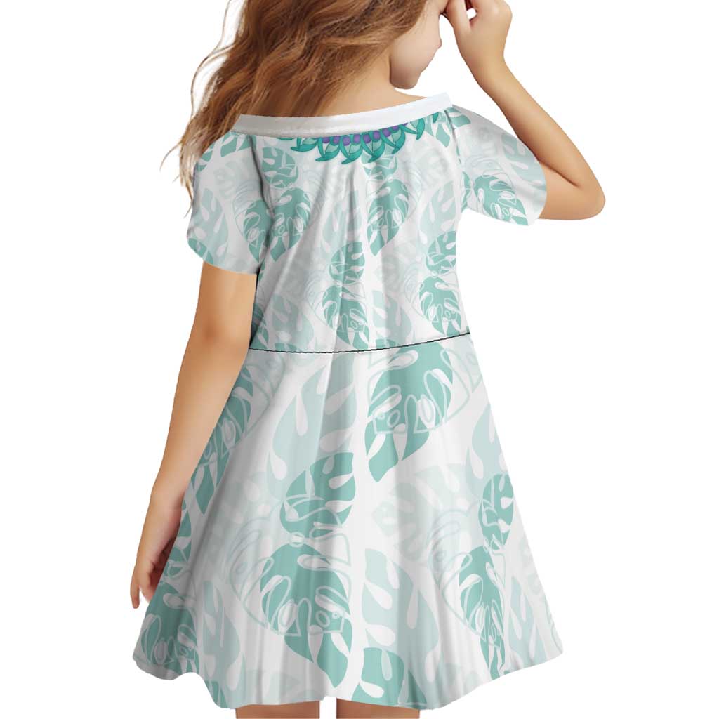Jade Vine Lei Hawaii Family Matching Off Shoulder Short Dress and Hawaiian Shirt Aloha Seamless Tropical Leaves - Polynesian Pride