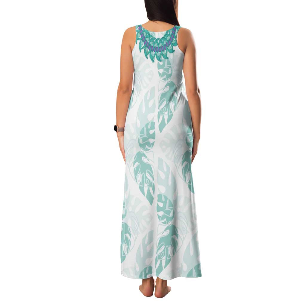 Jade Vine Lei Hawaii Family Matching Tank Maxi Dress and Hawaiian Shirt Aloha Seamless Tropical Leaves - Polynesian Pride