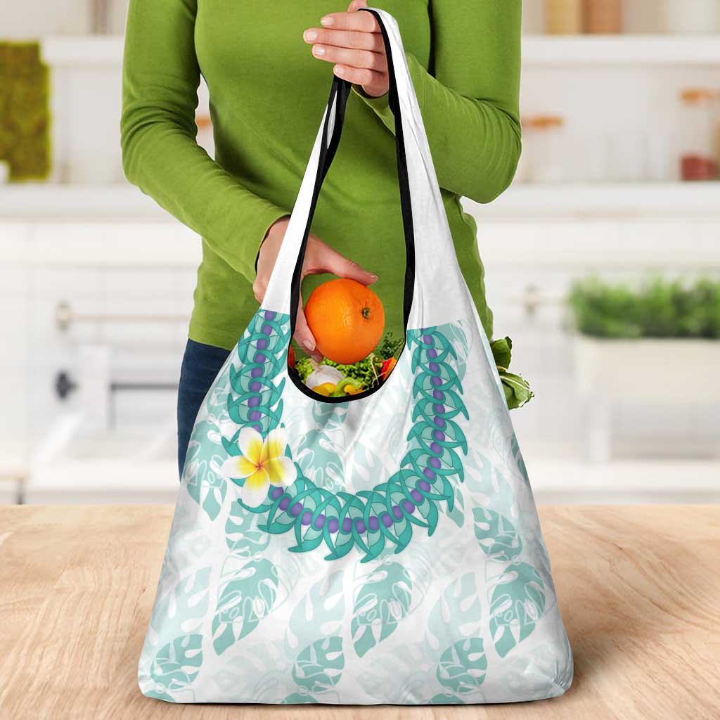 Jade Vine Lei Hawaii Grocery Bag Aloha Seamless Tropical Leaves LT14 - Polynesian Pride