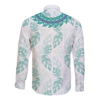 Jade Vine Lei Hawaii Long Sleeve Button Shirt Aloha Seamless Tropical Leaves LT14 - Polynesian Pride
